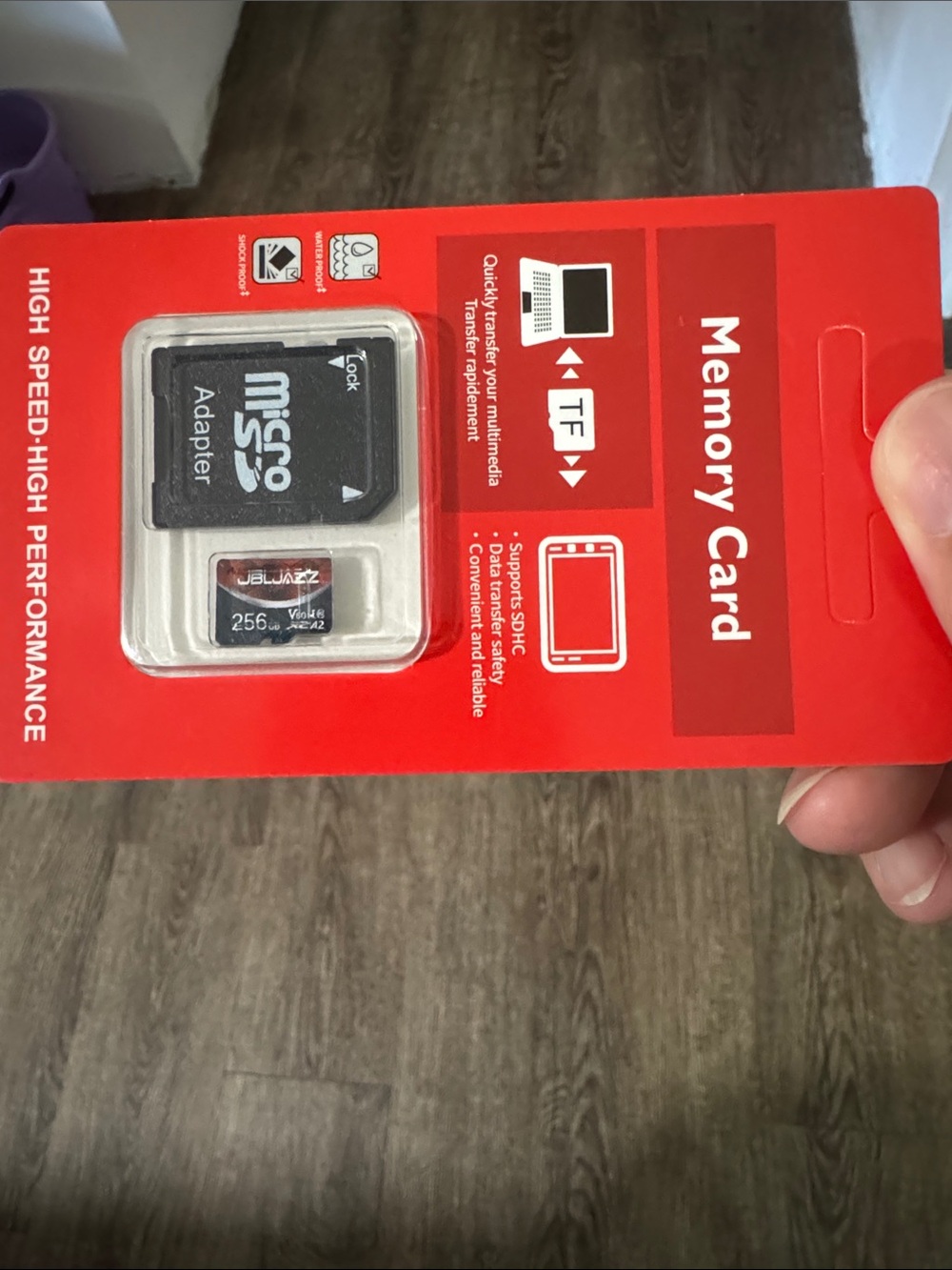 Lenovo Red Memory Card with microSD Adapter